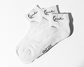 Ponožky Karl Kani Signature Ankle Socks 3-Pack white