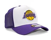 New Era 9FORTY A-Frame Trucker NBA Team Clear Black Los Angeles Lakers White / Purple Cap