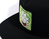 Kšiltovka Capslab Rick and Morty - Amazed Rick Flat Trucker Black / Lime