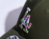 Kšiltovka New Era 9FORTY MLB Seasonal Infill Los Angeles Dodgers New Olive / Bright Green