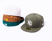 Kšiltovka New Era - 59FIFTY League Essential - NY Yankees - New Olive / White