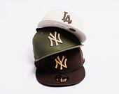 Kšiltovka New Era 9FIFTY MLB League Essential Los Angeles Dodgers Stone / Dark Brown