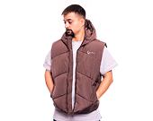 Vesta Karl Kani Chest Signature Puffer Vest brown