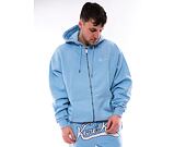 Mikina Karl Kani Chest Signature Os Full Zip Diner Hoodie light blue