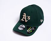 Kšiltovka New Era 9FORTY MLB Repreve Oakland Athletics Dark Green / Stone