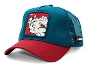 Kšiltovka Capslab Tom and Jerry Trucker - Scary Tom - Darky Blue / Burgundy