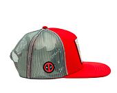 Kšiltovka Capslab Marvel Snapback - Deadpool Falls in Love - Bloody Red