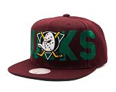 Kšiltovka Mitchell & Ness Full Frontal Snapback Vntg NHL Anaheim Ducks PLUM