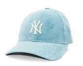 Dámská kšiltovka New Era - 9FORTY Cord - NY Yankees - Pastel Blue / Off White