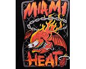 Triko New Era - Graphic Drop Shoulder Tee - Miami Heat - Black / Pinot Red