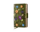 Peněženka Secrid Miniwallet Stitch Floral Olive