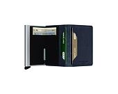 Secrid Slimwallet Vegetable Tanned Navy-Silver