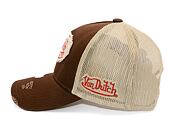 Kšiltovka Von Dutch - Trucker Kalmar - Cot Twill - Brown/ Red