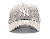 New Era Tech Jersey New York Yankees 9FORTY Gray/Pink Strapback Womens Cap