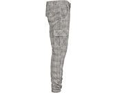 Urban Classics TB3138 AOP Glencheck Cargo Jog Pants White/Black