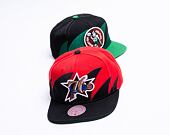 Mitchell & Ness Sharktooth Snapback HWC Philadelphia 76ers Black / Red Cap