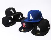 New Era 59FIFTY MLB Basic Los Angeles Dodgers Fitted Black / White Cap