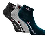 Champion 3pk Quarter Socks TEL/OXGM/CCOM