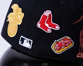 New Era 59FIFTY MLB Script 5 Boston Red Sox Navy / Red Cap