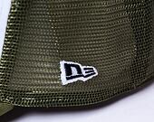 New Era 9FORTY A-Frame Trucker US State Wordmark New Olive Cap