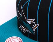 Kšiltovka Mitchell & Ness NHL TEAM PIN SNAPBACK SHARKS Black