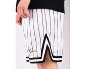 Karl Kani Small Signature Pinstripe Mesh Shorts white/black