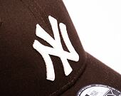 Kšiltovka New Era 9FORTY MLB League Essential New York Yankees Dark Brown / Off White