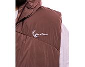 Vesta Karl Kani Chest Signature Puffer Vest brown