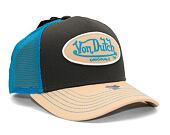 Kšiltovka Von Dutch Trucker Boston - Cotton Twill - Cream/Blue