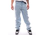 Džíny Karl Kani OG Baggy Five Pocket Paintsplatter Denim Bleached blue/white