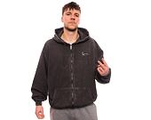 Mikina Karl Kani Chest Signature Os Washed Full Zip Skull Hoodie anthracite