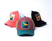 Kšiltovka Capslab Looney Tunes Trucker - Suspicious Daffy Duck - Burgundy / Brown / Green