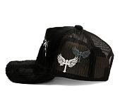 Kšiltovka Reflection Luxury Fuzzy Trucker - Satin Black / White