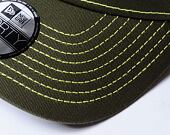 Dětská Kšiltovka New Era - 9FORTY Contrast Stitch - NY Yankees - Olive / Neon Yellow