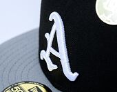 Kšiltovka New Era - 59FIFTY Contrast Pin - Oakland Athletics - Black