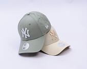 Dámská Kšiltovka New Era - MLB Metallic 9FORTY - NY Yankees - Mint Green / Off White