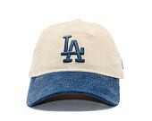 Kšiltovka New Era - MLB Distressed 9TWENTY - LA Dodgers - Cream / Dark Royal