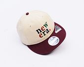 Kšiltovka New Era - Contrast Visor 9FIFTY Retro Crown - Cream / Maroon