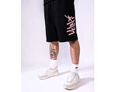 Kraťasy Karl Kani - Kani Tag Sweatshorts - black/rose